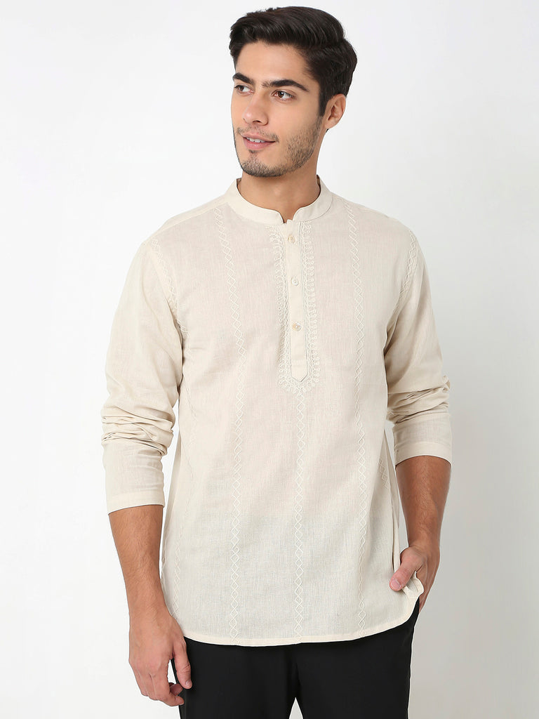 Regular Fit Embroidered Kurta