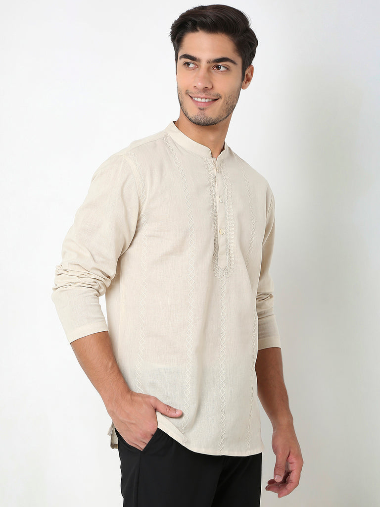 Regular Fit Embroidered Kurta