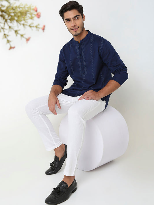 Regular Fit Embroidered Kurta