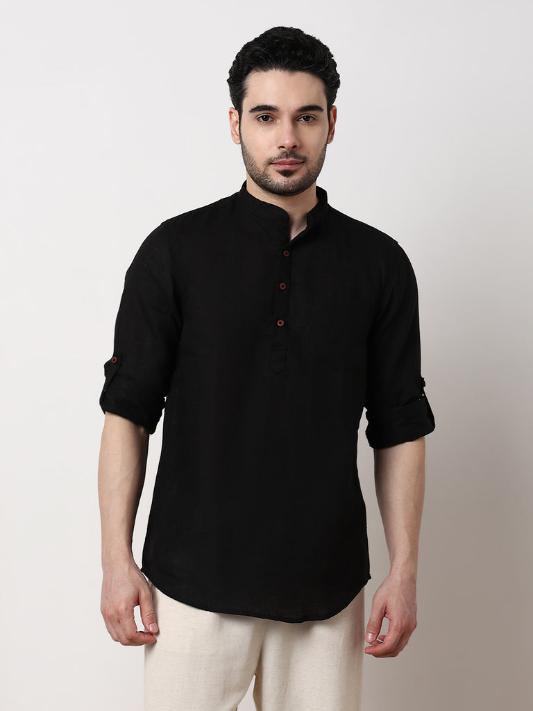 Ethnic Linen Short Kurta