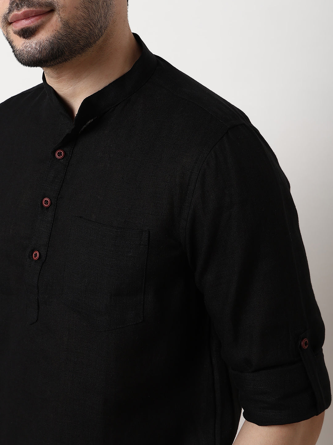 Ethnic Linen Short Kurta