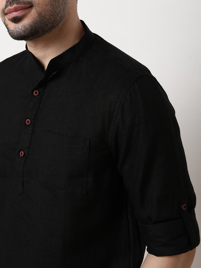 Ethnic Linen Short Kurta