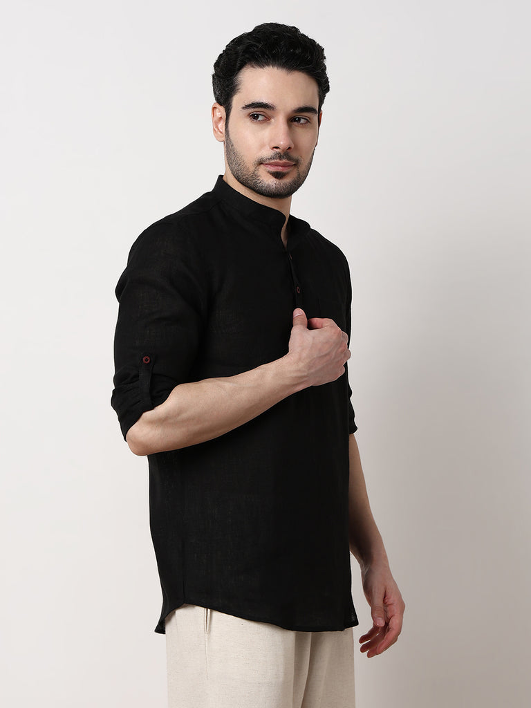Ethnic Linen Short Kurta