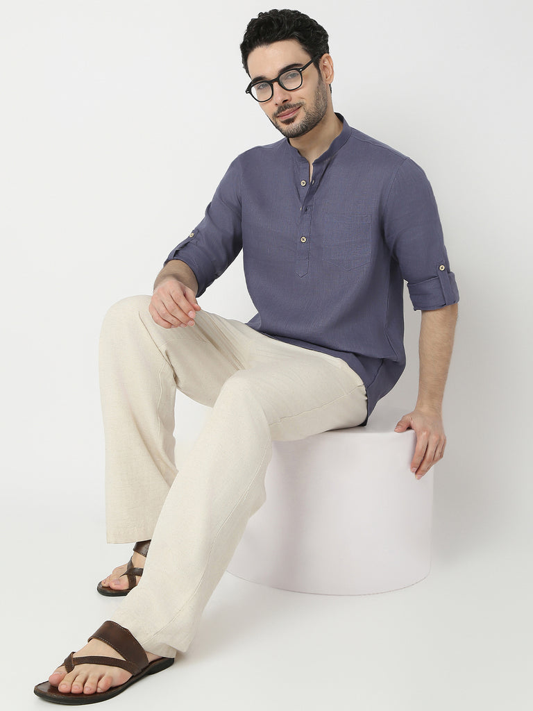 Regular Fit Solid Full Sleeve Kurta