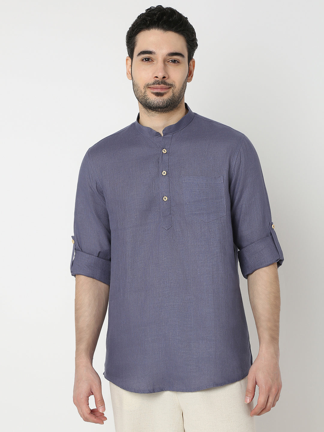 Regular Fit Solid Full Sleeve Kurta