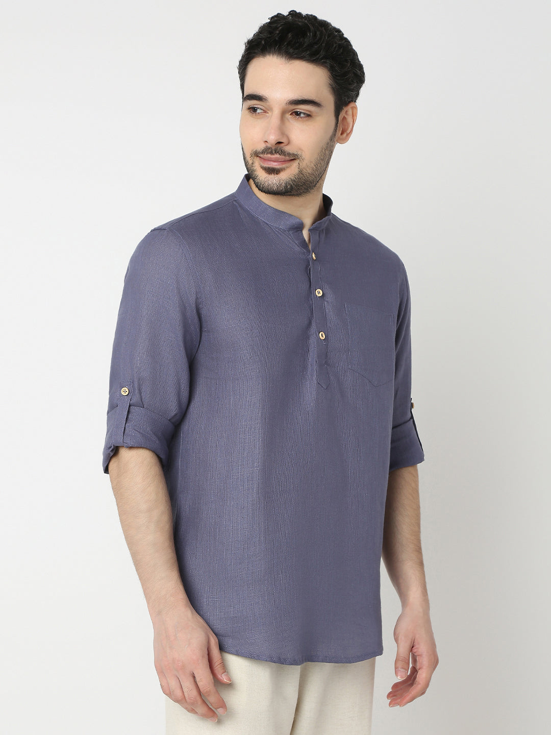 Regular Fit Solid Full Sleeve Kurta