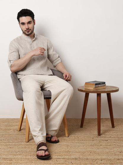 Ethnic Linen Short Kurta