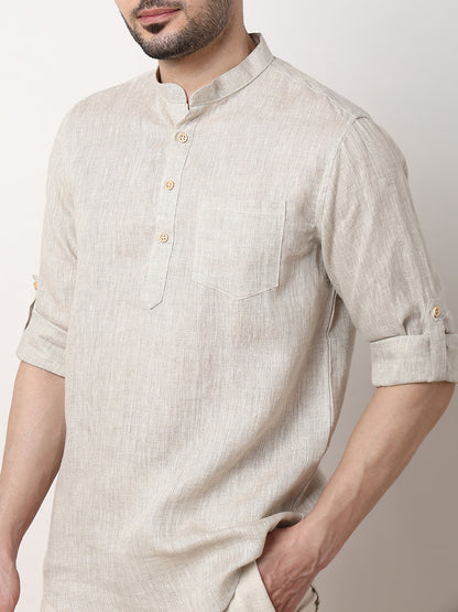 Ethnic Linen Short Kurta