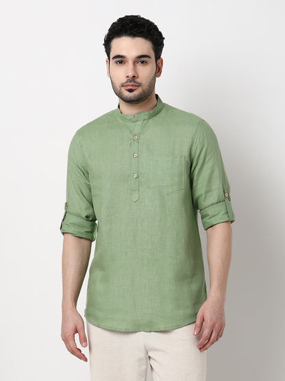 Ethnic Linen Short Kurta