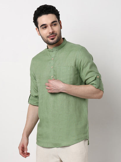Ethnic Linen Short Kurta