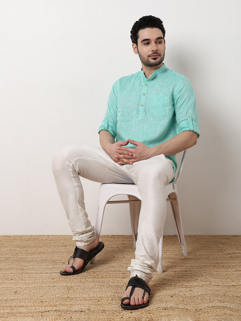 Ethnic Linen Short Kurta