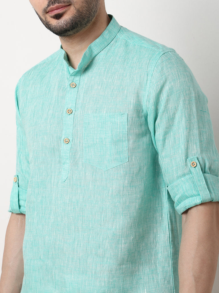 Ethnic Linen Short Kurta