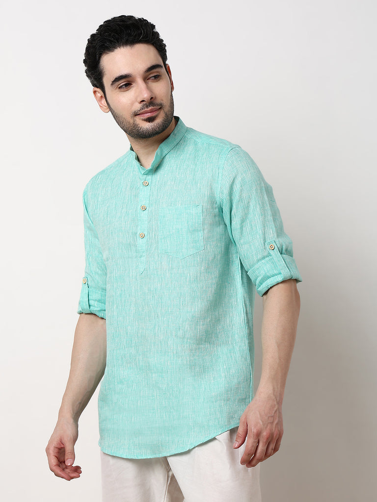 Ethnic Linen Short Kurta