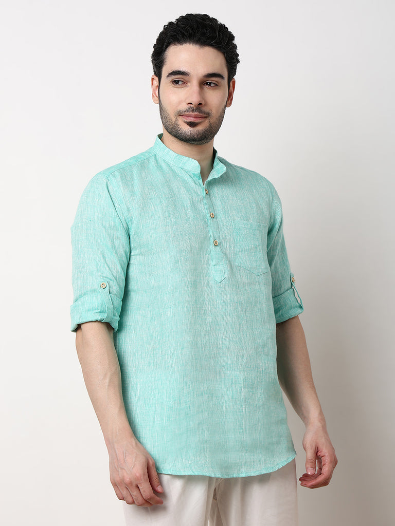 Ethnic Linen Short Kurta