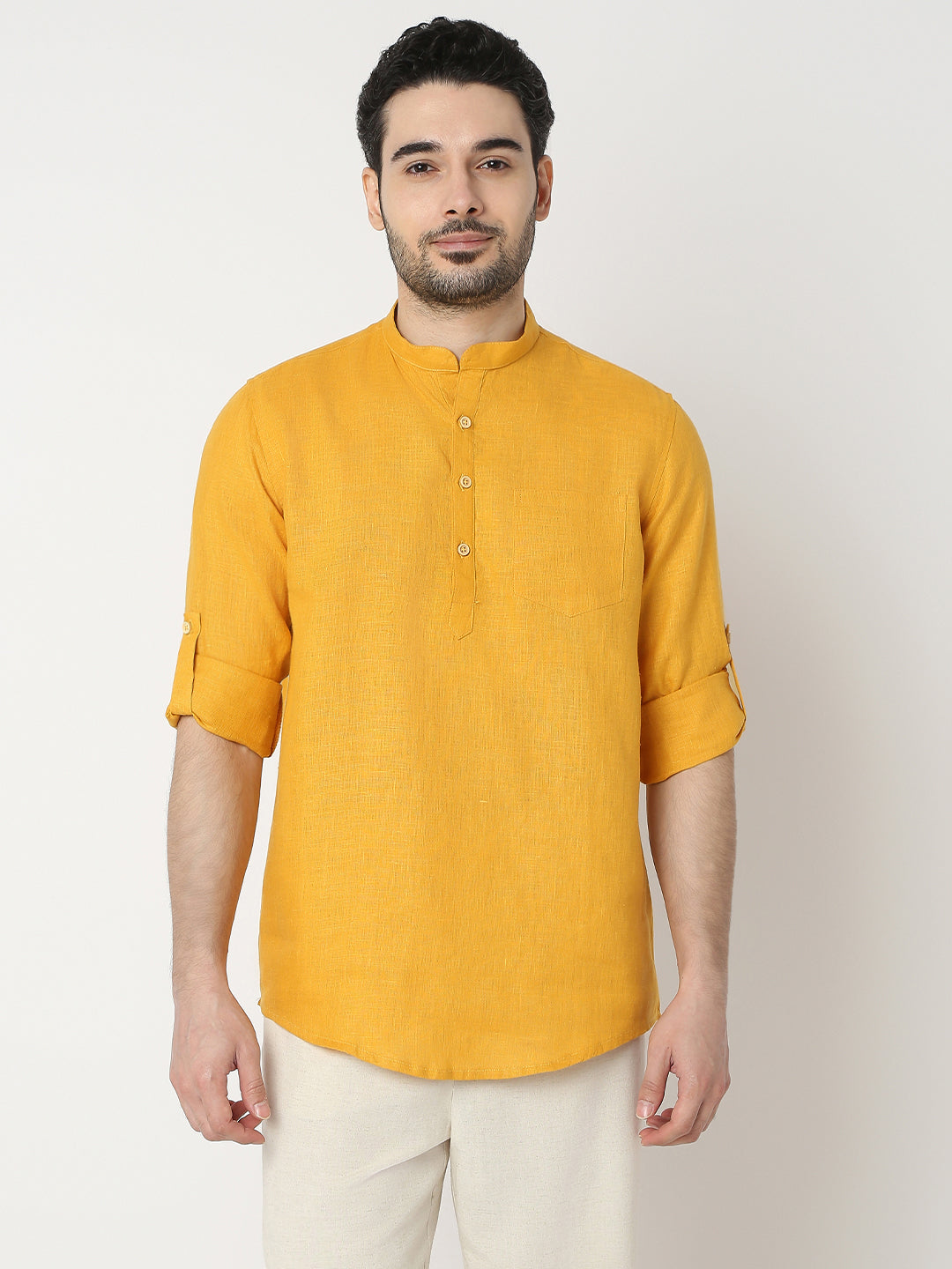 Regular Fit Solid Full Sleeve Kurta