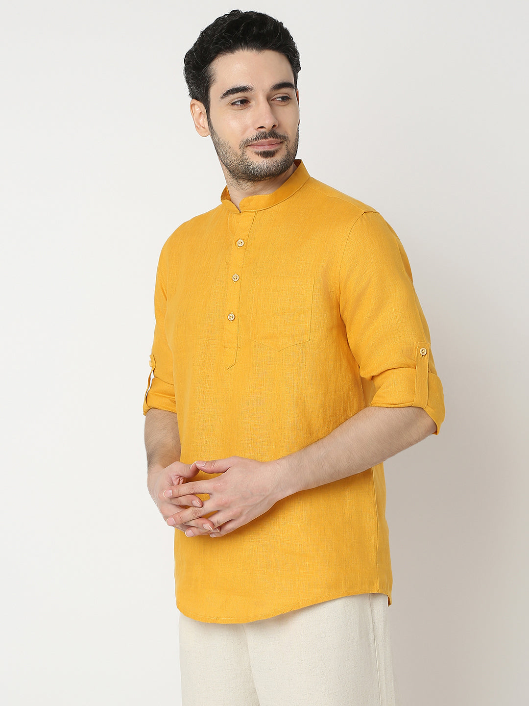 Regular Fit Solid Full Sleeve Kurta