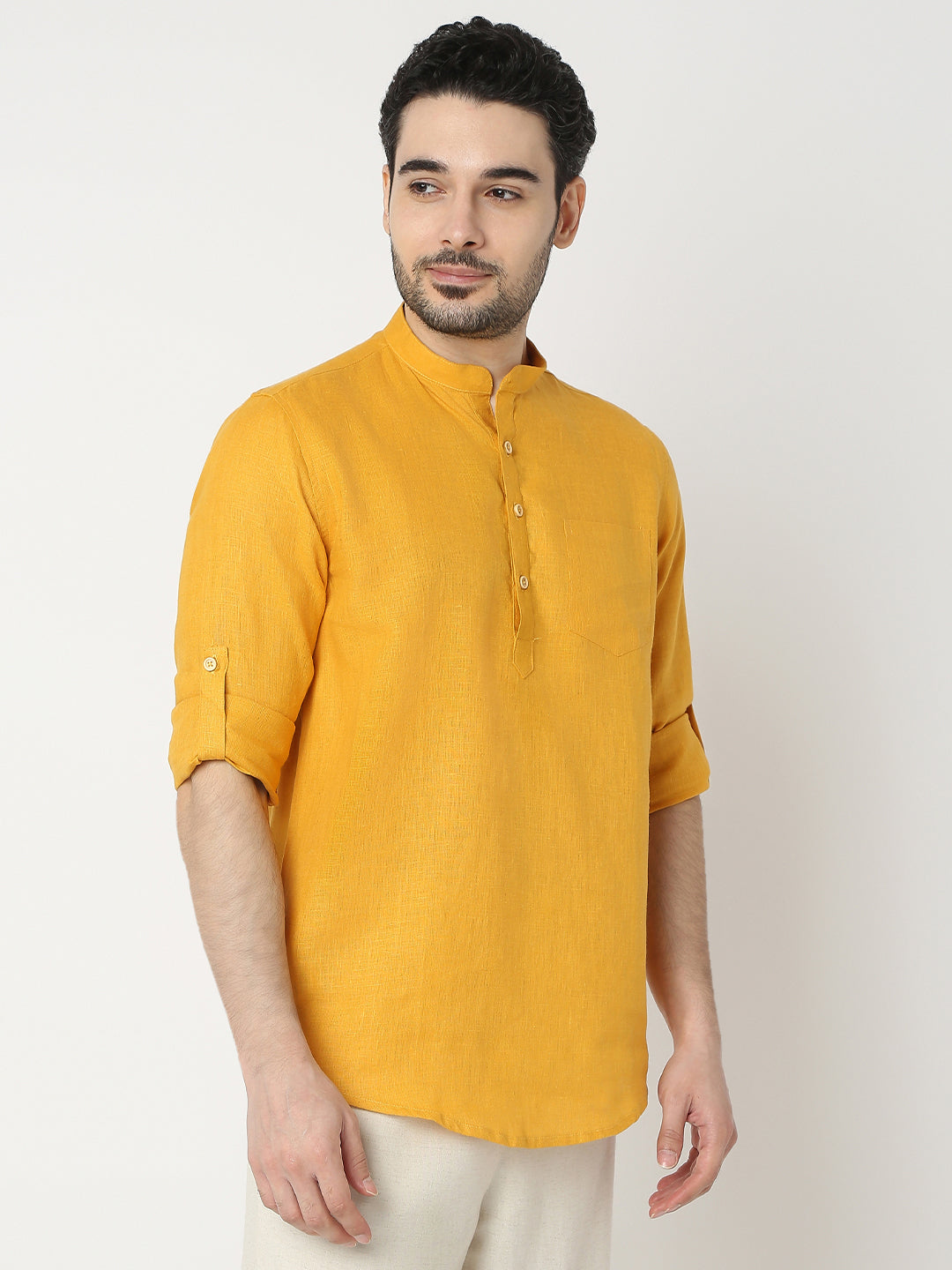 Regular Fit Solid Full Sleeve Kurta