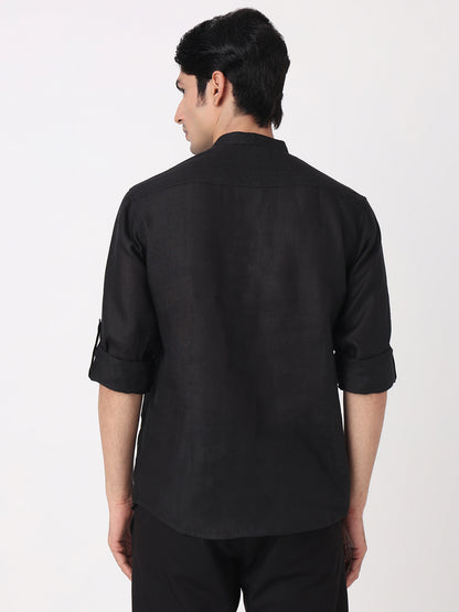 Woven Solid Short Kurta