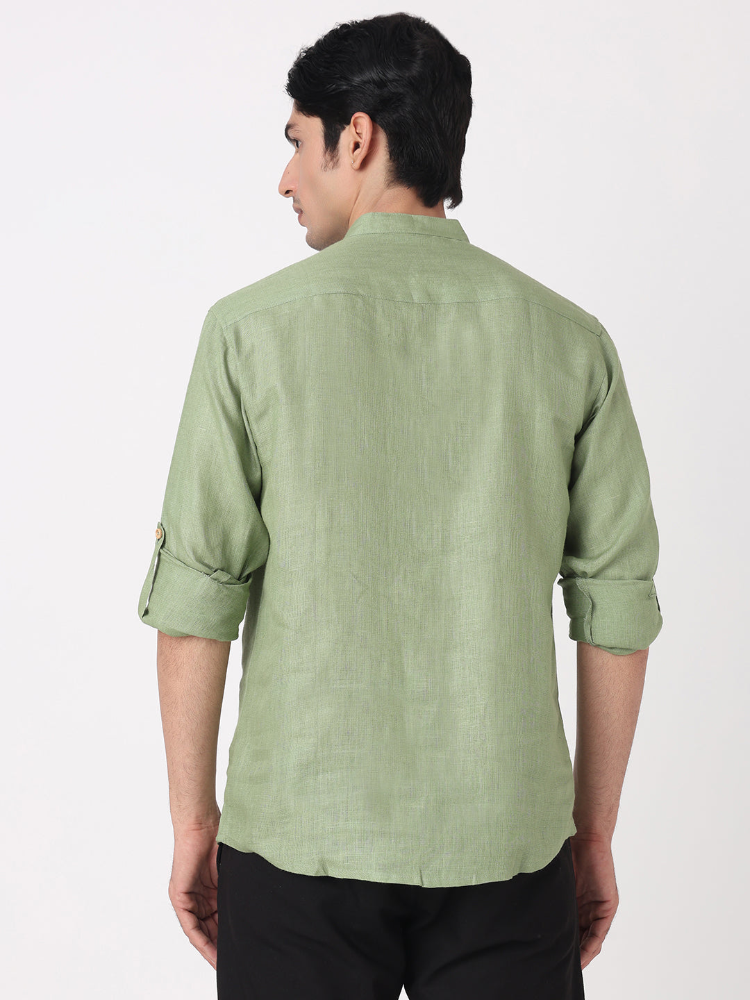 Woven Solid Short Kurta