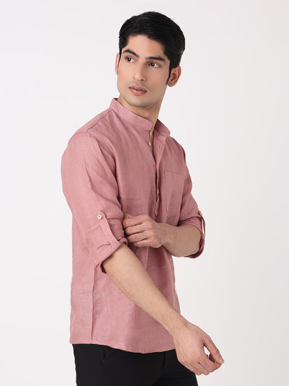 Woven Solid Short Kurta