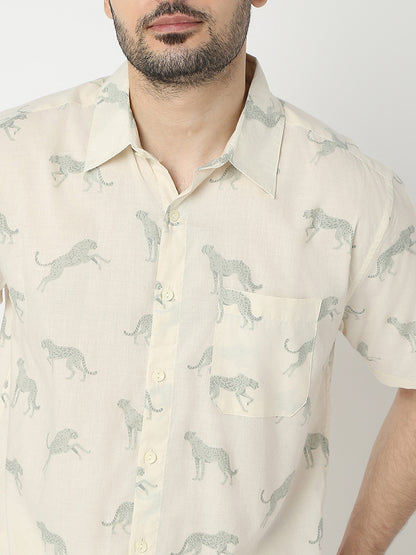 Regular Fit Printed Half Sleeve Shirts