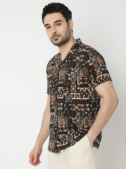 Relaxed Fit Printed Half Sleeve Shirts