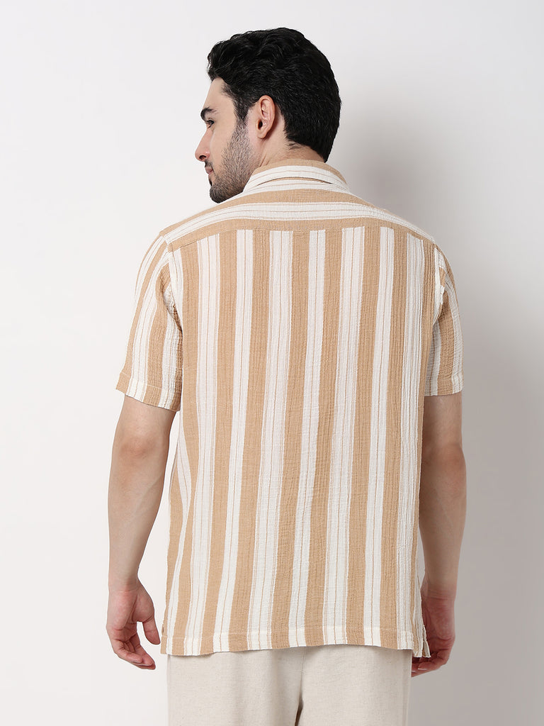 Striped Polo Neck Shirt