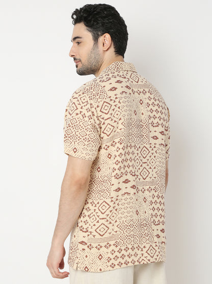 Regular Fit Printed Half Sleeve Shirts
