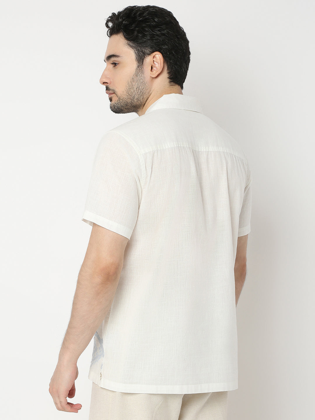 Relaxed Fit Embroidered Half Sleeve Shirts