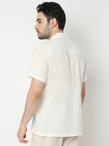 Relaxed Fit Embroidered Half Sleeve Shirts