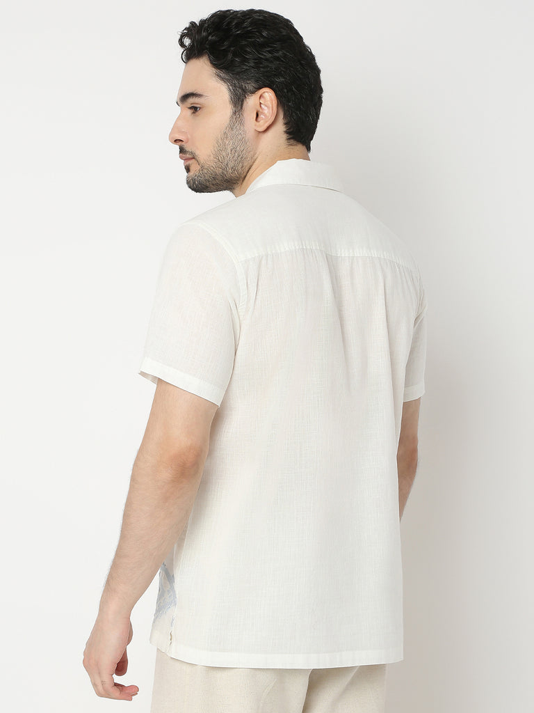 Relaxed Fit Embroidered Half Sleeve Shirts