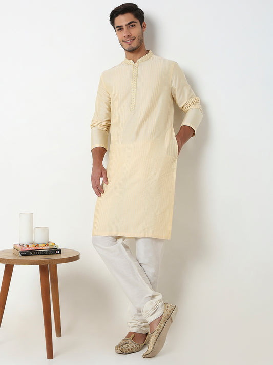 Regular Fit Jacquard Kurta