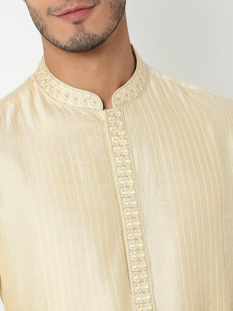 Regular Fit Jacquard Kurta