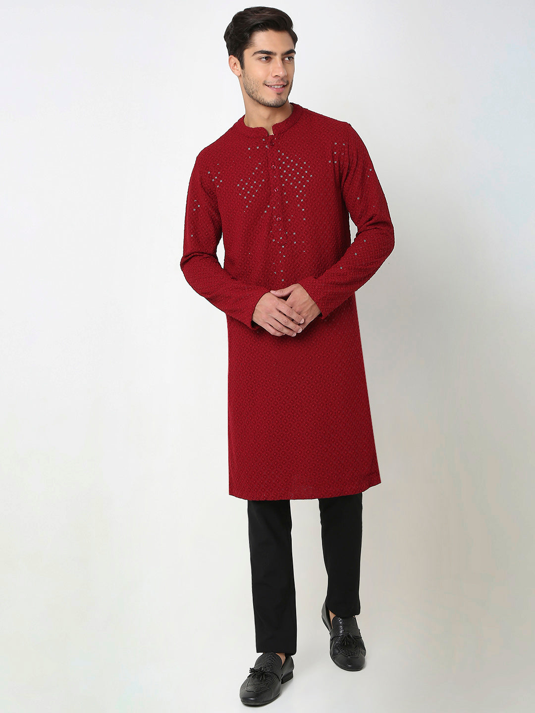 Regular Fit Embroidered Kurta