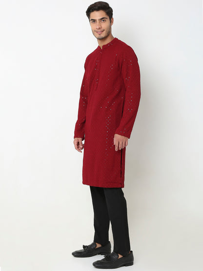 Regular Fit Embroidered Kurta