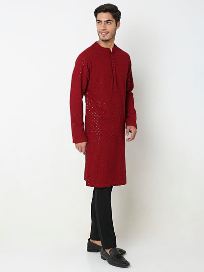 Regular Fit Embroidered Kurta