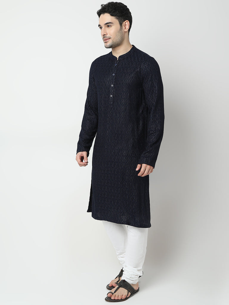 Regular Fit Embroidered Kurta