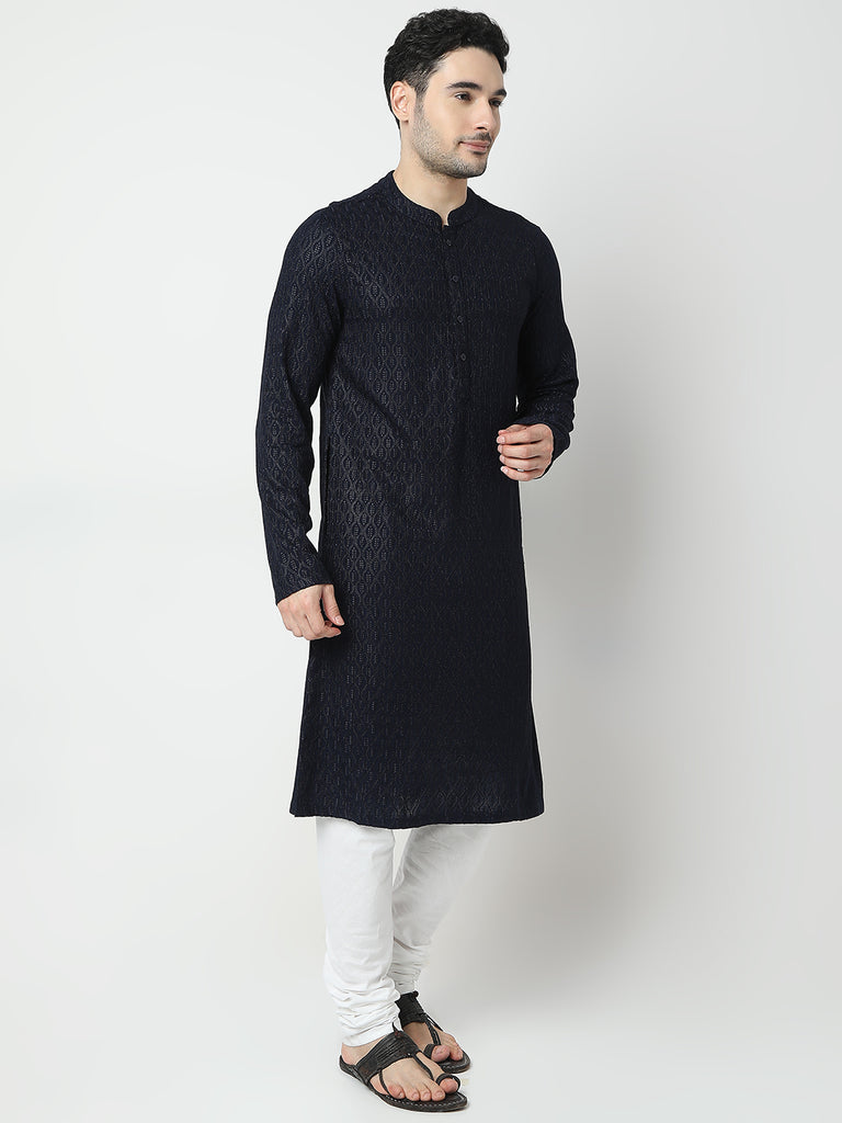 Regular Fit Embroidered Kurta