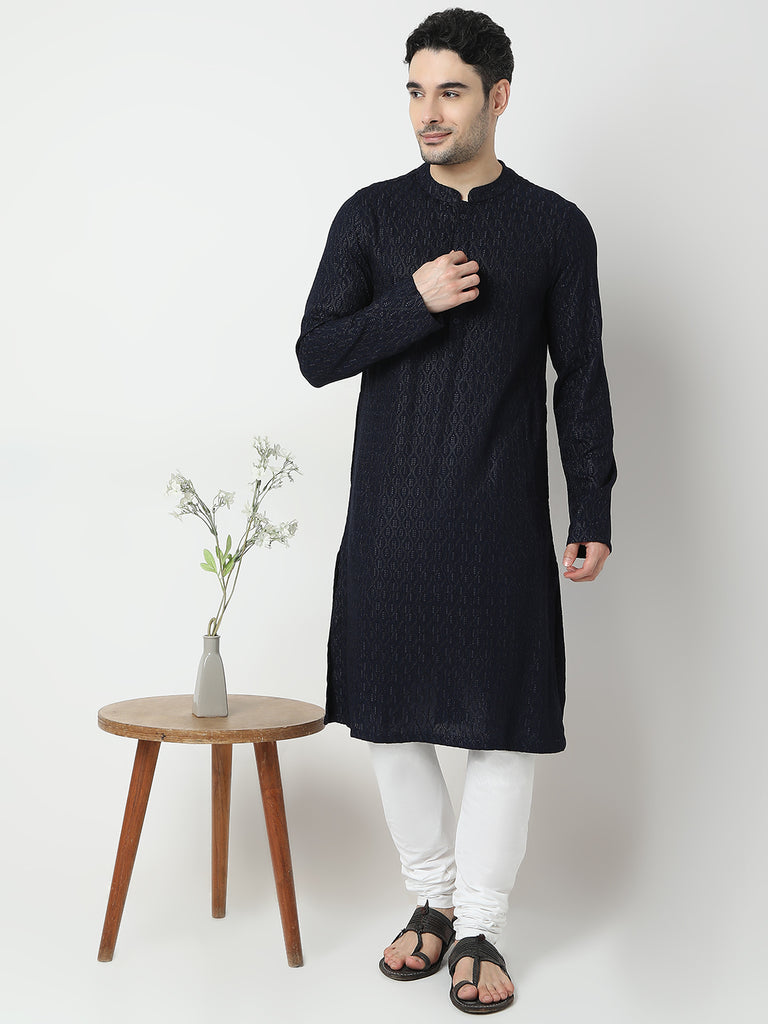 Regular Fit Embroidered Kurta