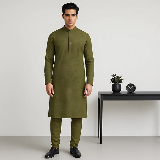 Embroidered Schiffli Kurta
