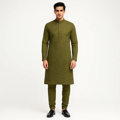 Embroidered Schiffli Kurta