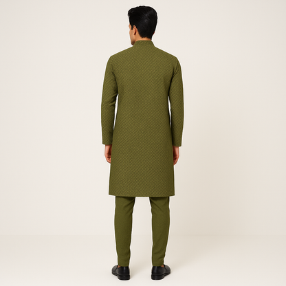 Embroidered Schiffli Kurta