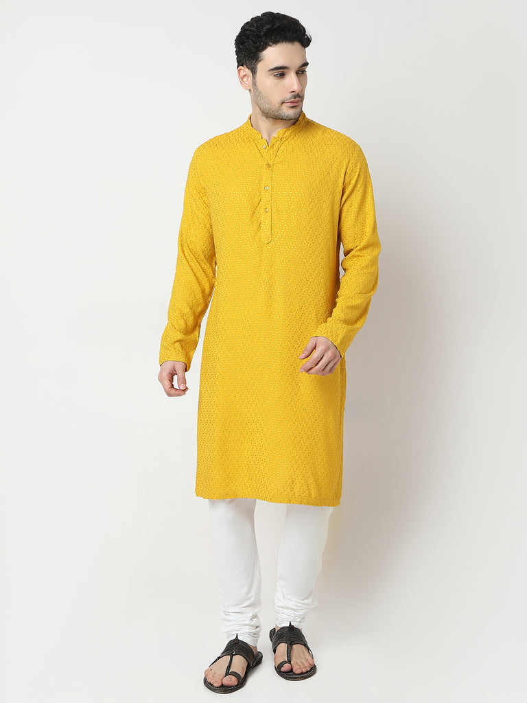 Regular Fit Embroidered Kurta