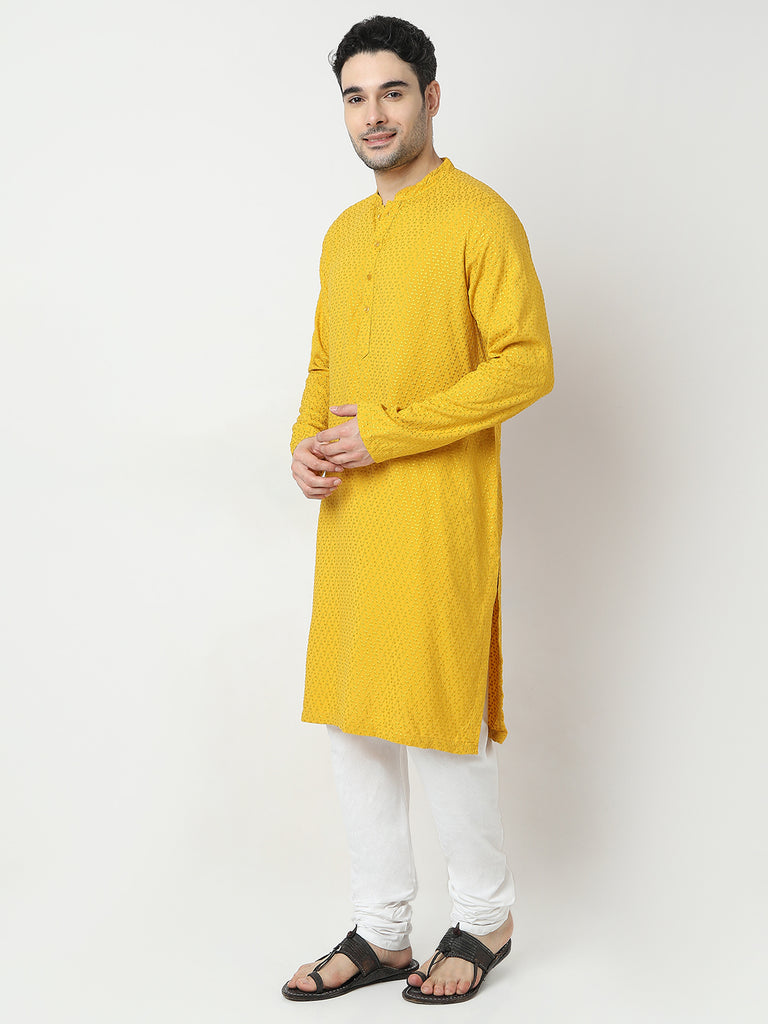 Regular Fit Embroidered Kurta