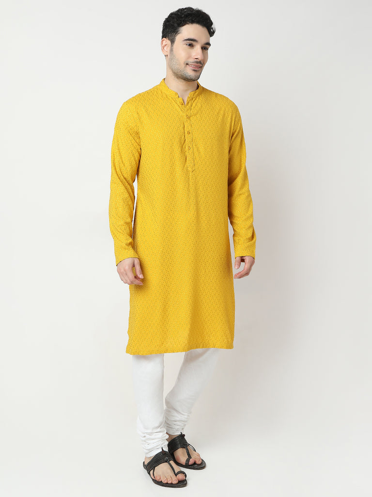 Regular Fit Embroidered Kurta