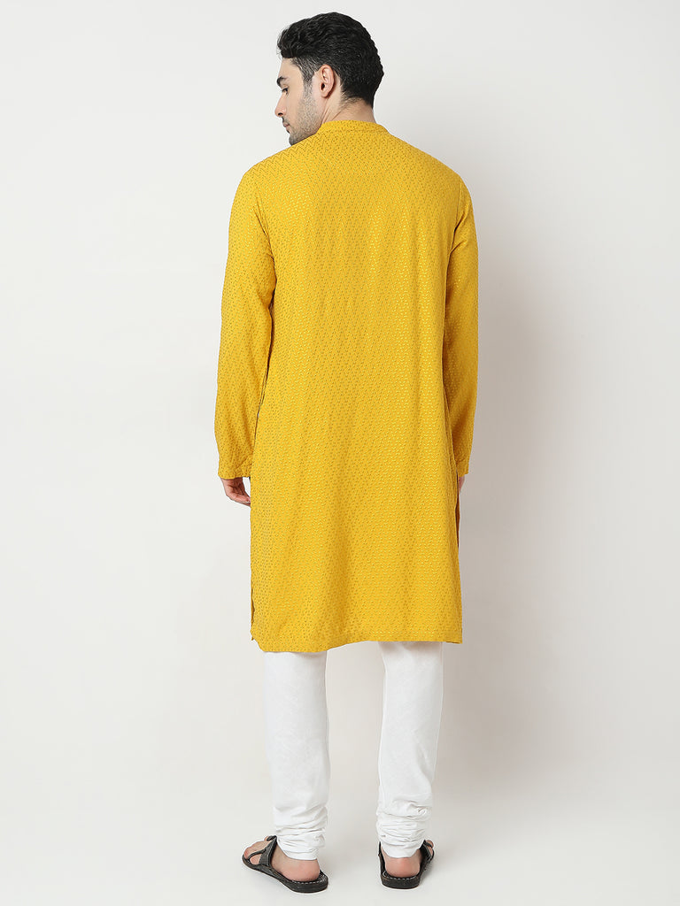 Regular Fit Embroidered Kurta