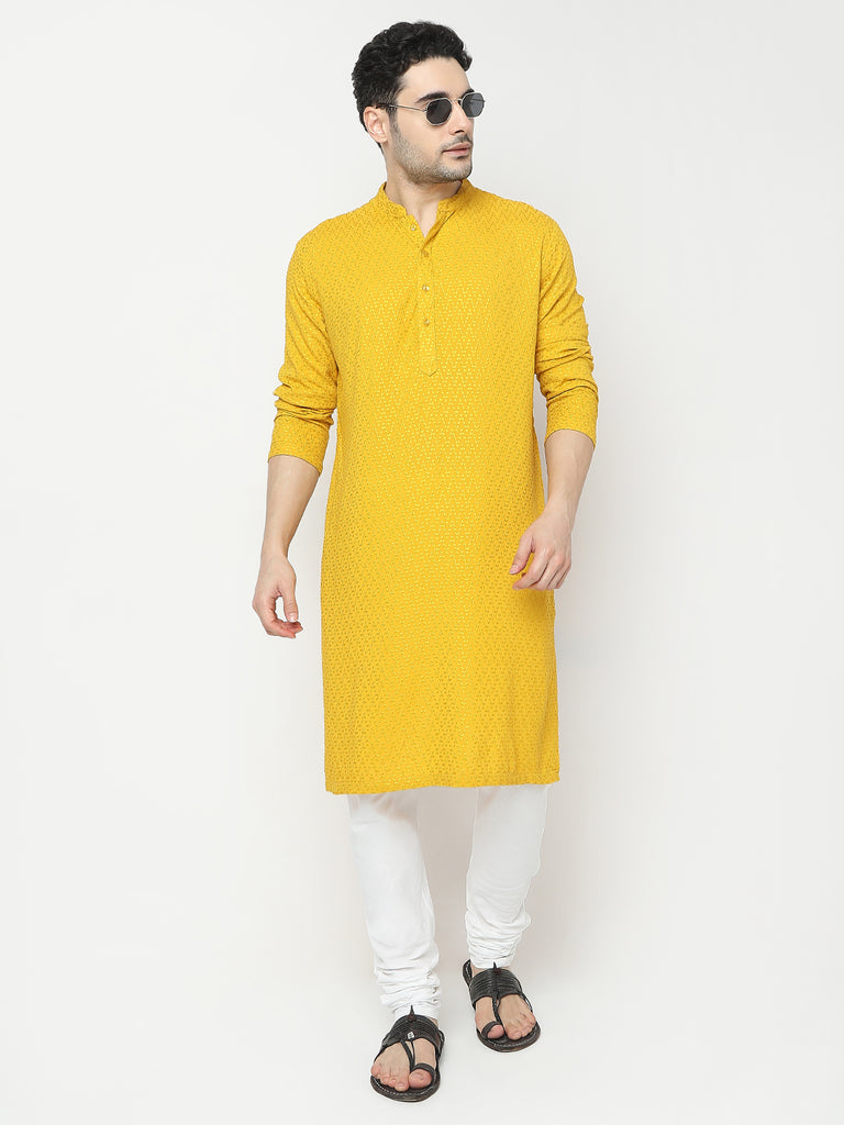 Regular Fit Embroidered Kurta