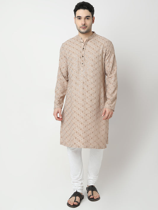 Regular Fit Embroidered Kurta