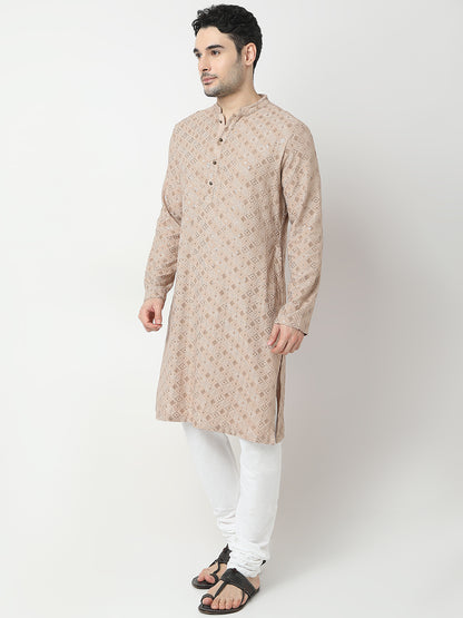 Regular Fit Embroidered Kurta