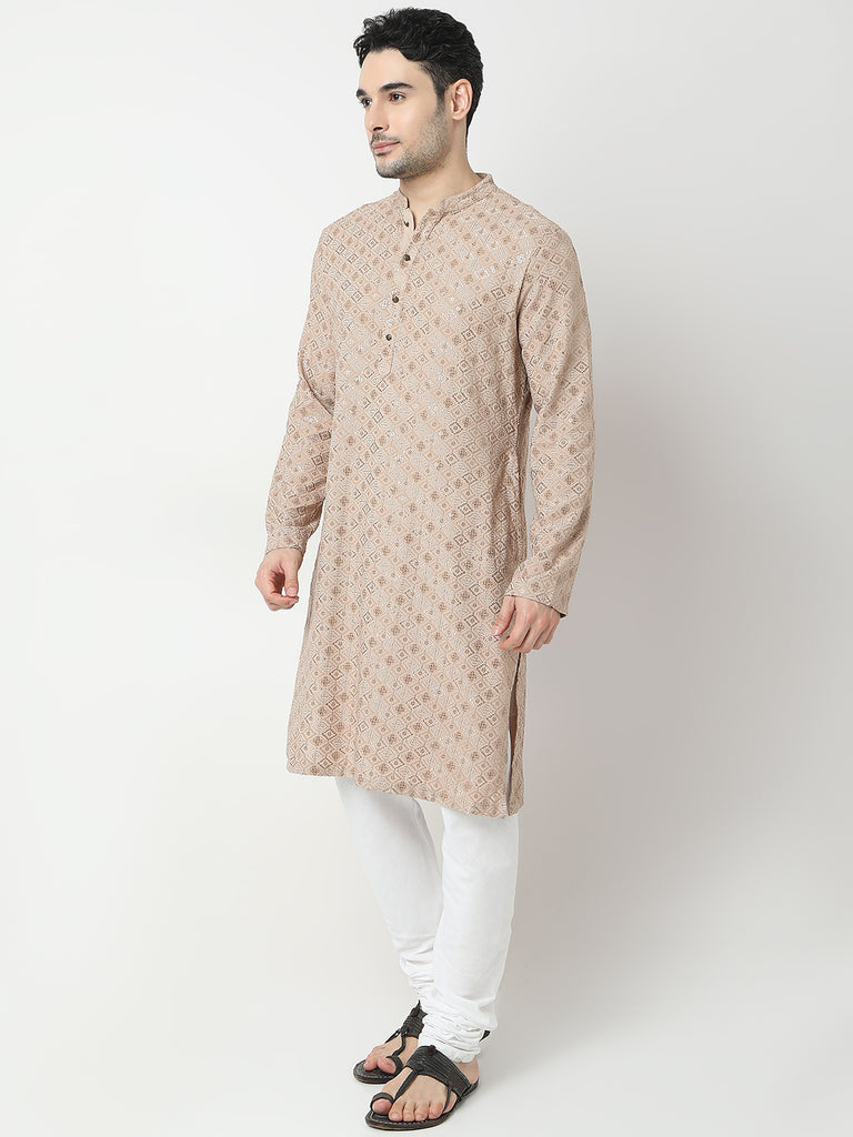 Regular Fit Embroidered Kurta